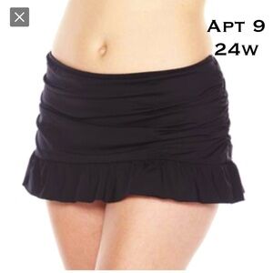 New with Tags Apt 9 Black Swim Bottom Skirtini (skirt with brief underneath) 24W